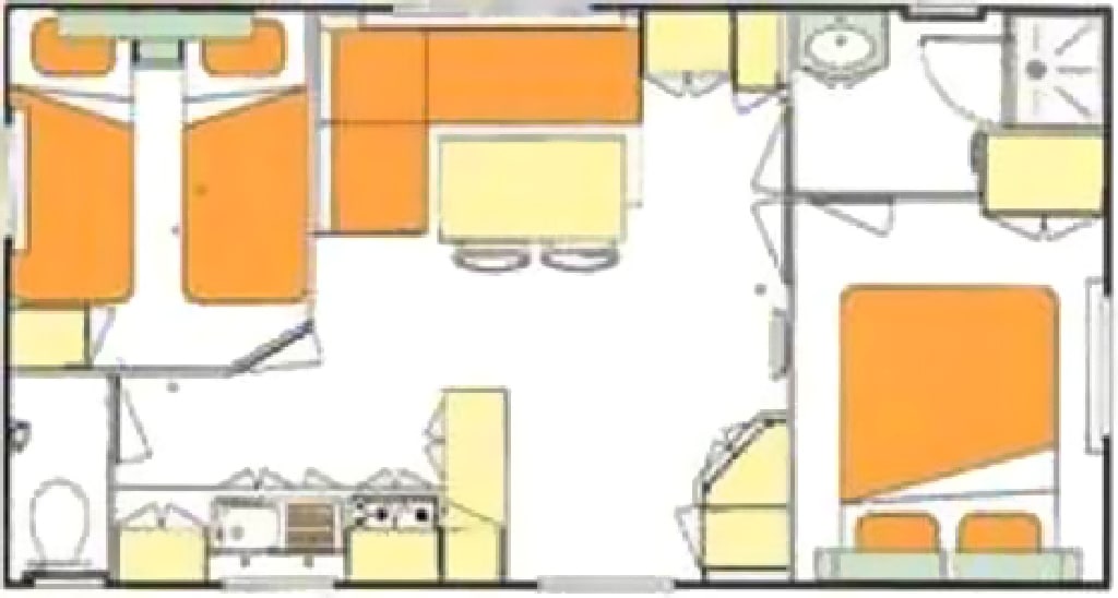 Plan intérieur du mobil-home